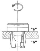 1/4 turn the head to secure both panels