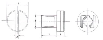 Plastic quarter turn drawing